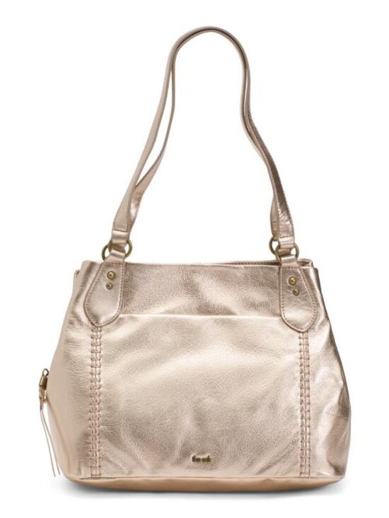 The Sak Handbags - THE SAK Leather Melrose Metallic Satchel Tote